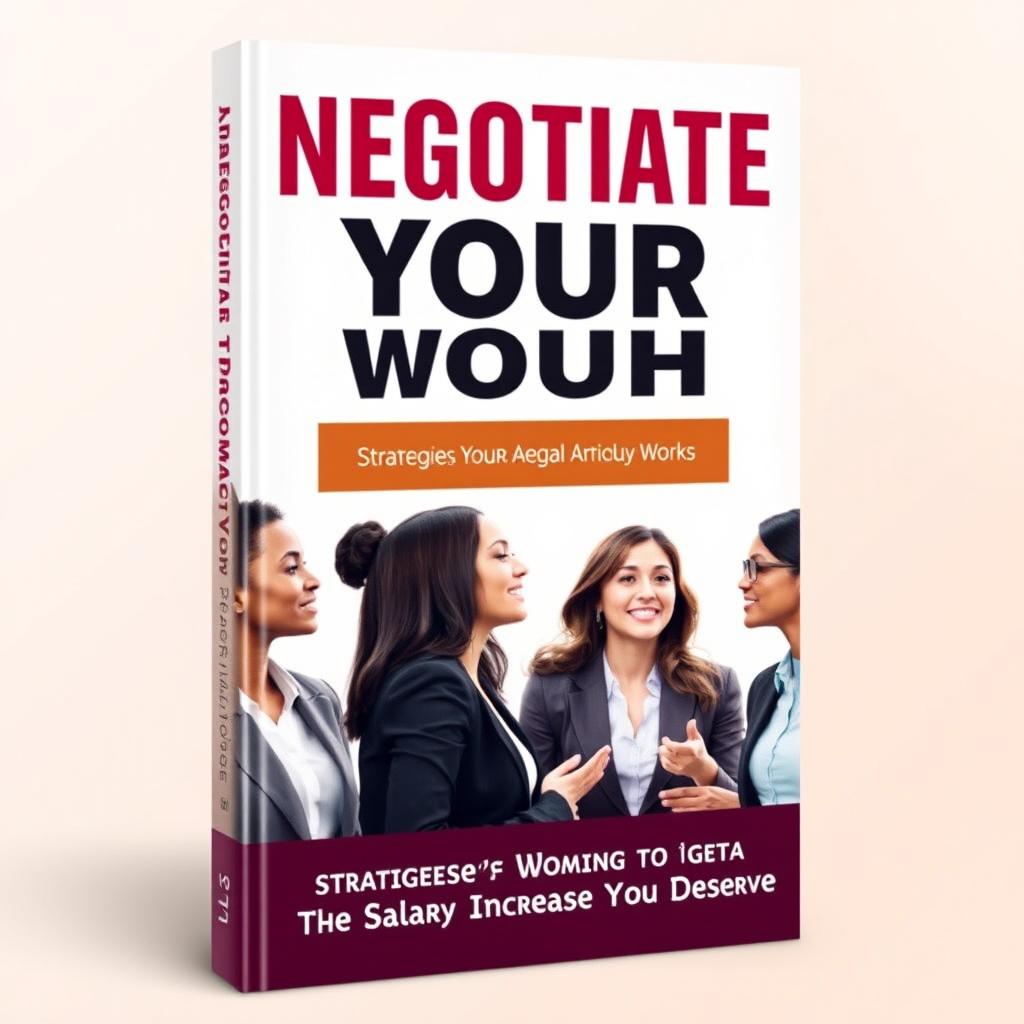 A professional and inspiring book cover titled 'Negotiate Your Worth' in a bold, empowering font at the top