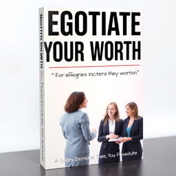 A professional and inspiring book cover titled 'Negotiate Your Worth' in a bold, empowering font at the top