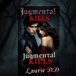 A dark romance book cover featuring a hauntingly beautiful scene