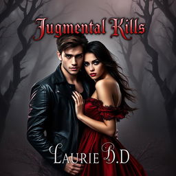 A dark romance book cover featuring a hauntingly beautiful scene
