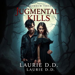 A captivating dark romance book cover titled 'Jugmental Kills' by Laurie D