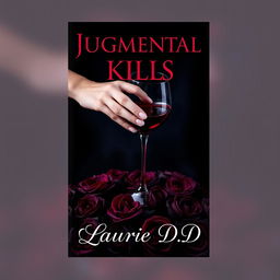 A dark romance book cover that features a visually striking composition with no human figures