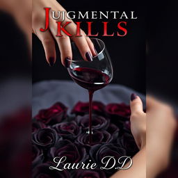 A dark romance book cover that features a visually striking composition with no human figures