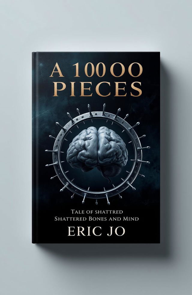 A book cover design for 'A 1000 Pieces: Tale of Shattered Bones and Mind' by Eric Jo