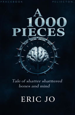 A book cover design for 'A 1000 Pieces: Tale of Shattered Bones and Mind' by Eric Jo