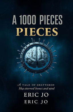 A book cover design for 'A 1000 Pieces: Tale of Shattered Bones and Mind' by Eric Jo