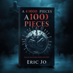 A book cover design for 'A 1000 Pieces: Tale of Shattered Bones and Mind' by Eric Jo