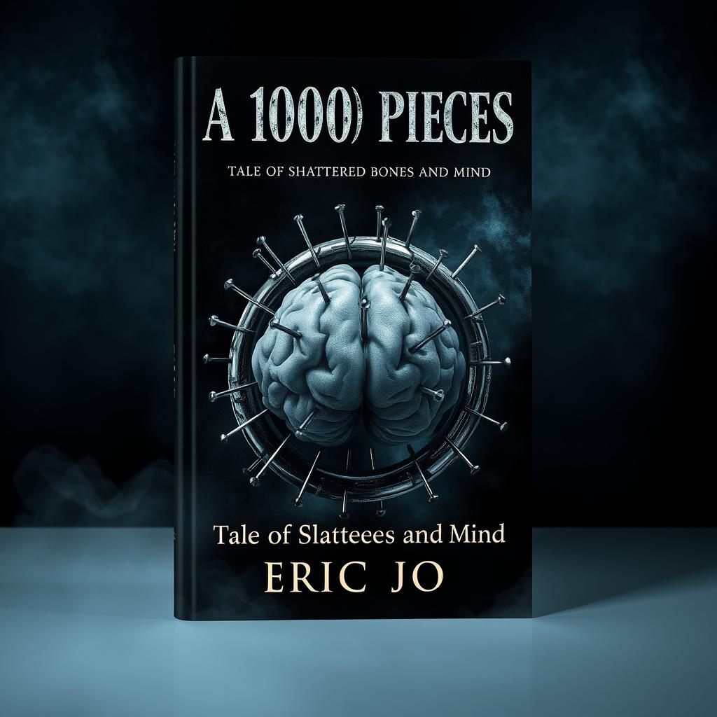 A book cover design for 'A 1000 Pieces: Tale of Shattered Bones and Mind' by Eric Jo