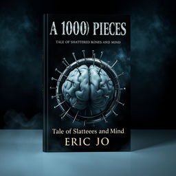 A book cover design for 'A 1000 Pieces: Tale of Shattered Bones and Mind' by Eric Jo