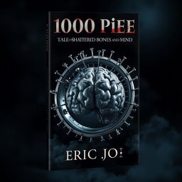 A book cover design for 'A 1000 Pieces: Tale of Shattered Bones and Mind' by Eric Jo