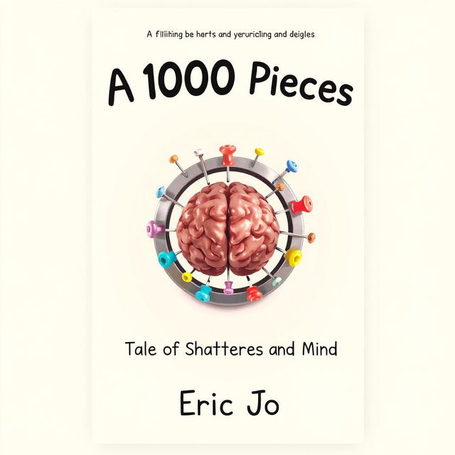 A friendly and approachable book cover design for 'A 1000 Pieces: Tale of Shattered Bones and Mind' by Eric Jo