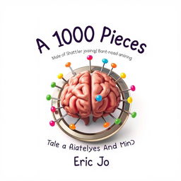 A friendly and approachable book cover design for 'A 1000 Pieces: Tale of Shattered Bones and Mind' by Eric Jo