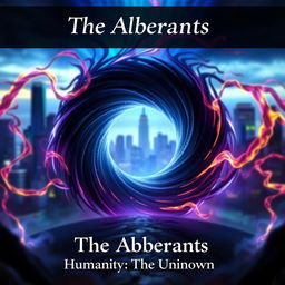 A mesmerizing dark, swirling portal as the primary focus, with vibrant tendrils of energy stretching outward into the scene