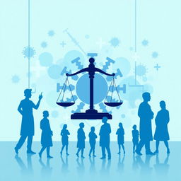 A conceptual artwork representing the systemic communication between law and health during the COVID-19 pandemic