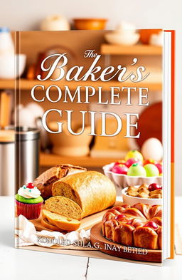 A beautifully designed book cover for a baking guide