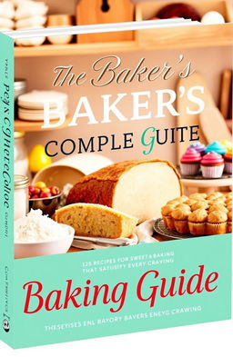 A beautifully designed book cover for a baking guide
