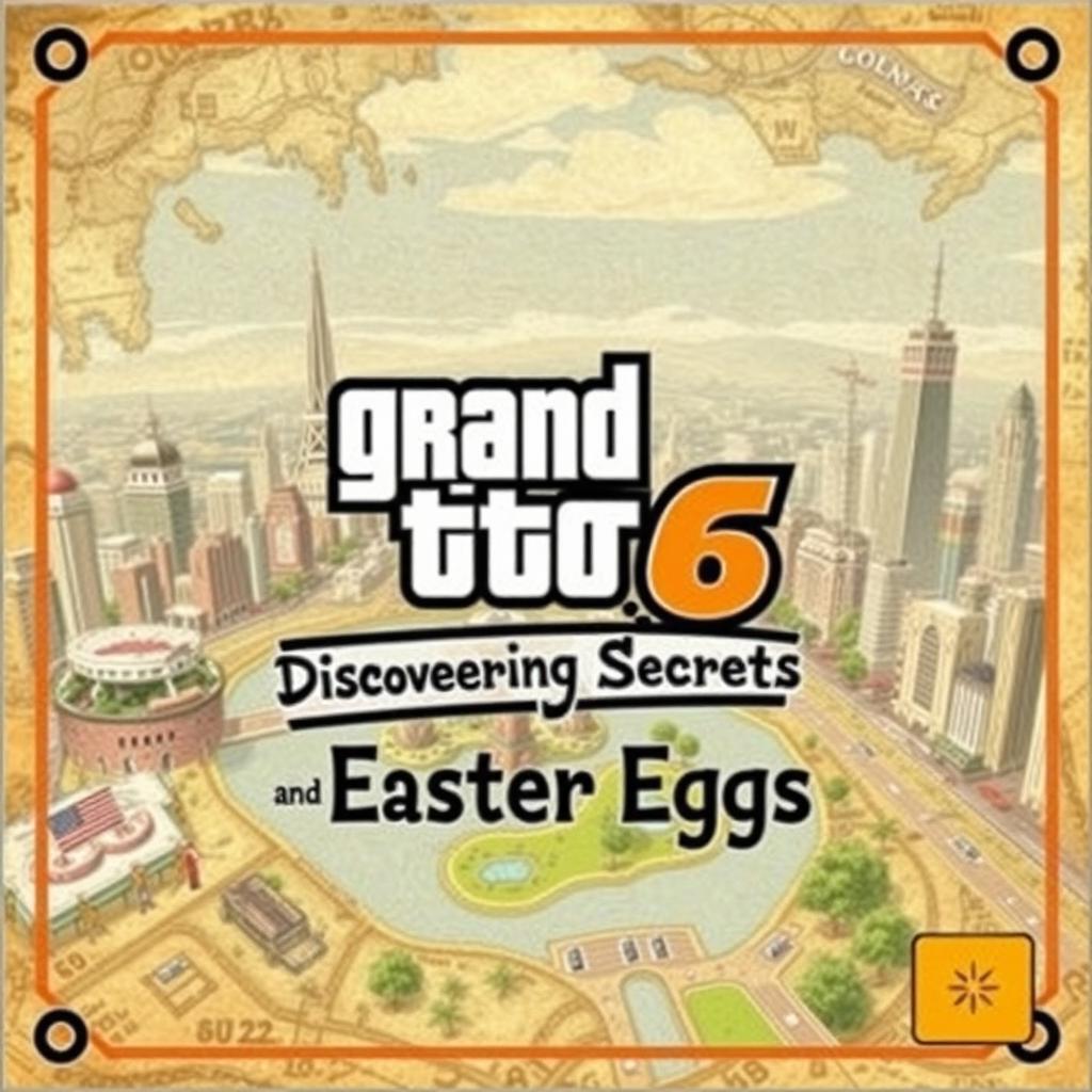 An adventurous cover for 'GTA 6: Discovering Secrets and Easter Eggs'