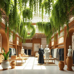 A conceptual design for a women's clothing store named 'Lakamoda'