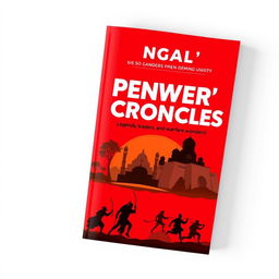 A modern book cover design for 'Bengal’s Power Chronicles: Legends, Leaders, and Warfare Wonders!'