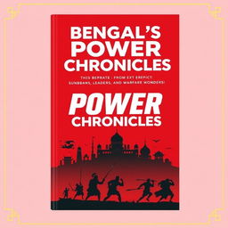 A modern book cover design for 'Bengal’s Power Chronicles: Legends, Leaders, and Warfare Wonders!'