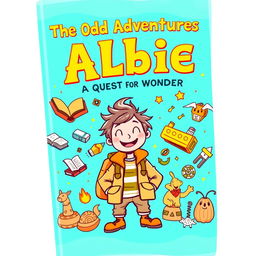 A modern book cover design for 'The Odd Adventures of Albie: A Quest for Wonder'