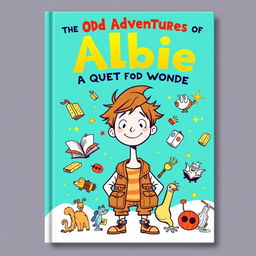 A modern book cover design for 'The Odd Adventures of Albie: A Quest for Wonder'