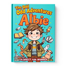 A modern book cover design for 'The Odd Adventures of Albie: A Quest for Wonder'