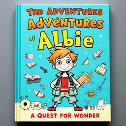 A modern book cover design for 'The Odd Adventures of Albie: A Quest for Wonder'