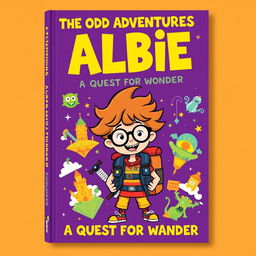 A modern book cover design for 'The Odd Adventures of Albie: A Quest for Wonder'