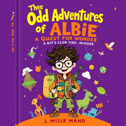 A modern book cover design for 'The Odd Adventures of Albie: A Quest for Wonder'