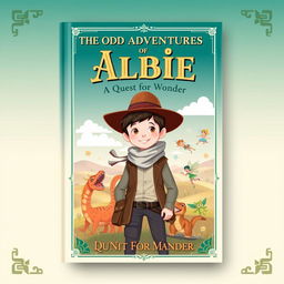 A modern and classic book cover design for 'The Odd Adventures of Albie: A Quest for Wonder'