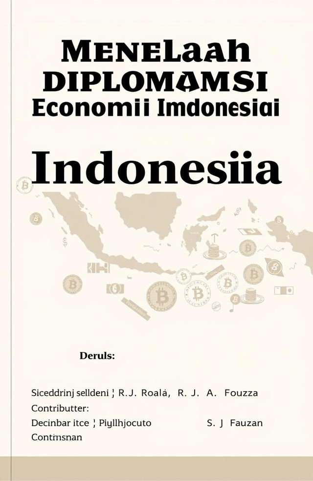 An educational module cover titled 'Menelaah Diplomasi Ekonomi Indonesia'