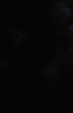A black front page featuring slight grey smoke billowing from either side, creating an ethereal and mysterious atmosphere