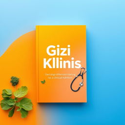 Design a book cover for a clinical nutrition book featuring a clean and modern layout