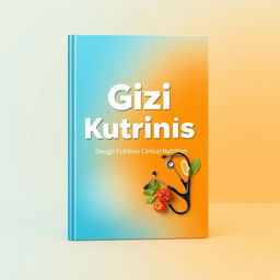 Design a book cover for a clinical nutrition book featuring a clean and modern layout