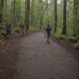 The survivors, now deep in the forest of Isla Sorna, suddenly come across a gigantic dinosaur footprints