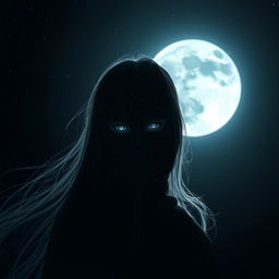 A mysterious scene set against a dark, starry background