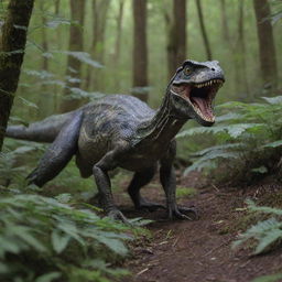 One member of the group is suddenly ambushed and pulled into the underbrush by a cunning Velociraptor