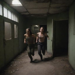 The remaining survivors running, reach an abandoned laboratory in Isla Sorna