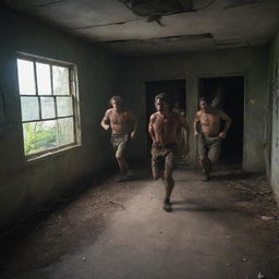 The remaining survivors running, reach an abandoned laboratory in Isla Sorna