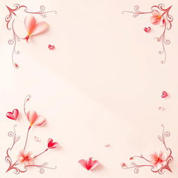 A captivating A5 size poster featuring a soft color palette with romantic shades of pinks, reds, and whites, creating a tender and inviting mood