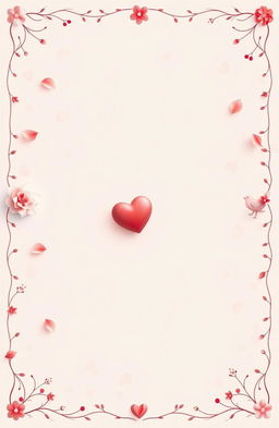 A captivating poster featuring a soft color palette with romantic shades of pinks, reds, and whites that create a tender mood
