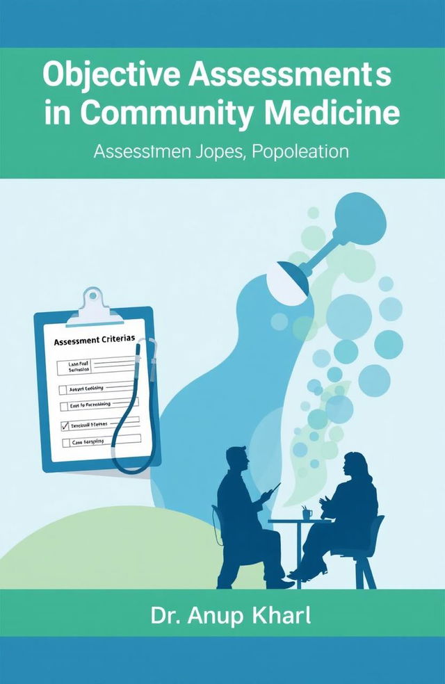 A visually striking book cover for 'Objective Assessments in Community Medicine: OSPE and OSCE Simplified'