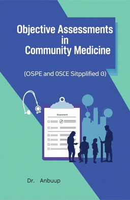 A visually striking book cover for 'Objective Assessments in Community Medicine: OSPE and OSCE Simplified'