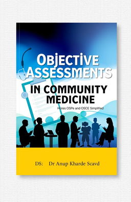 A visually striking book cover for 'Objective Assessments in Community Medicine: OSPE and OSCE Simplified'