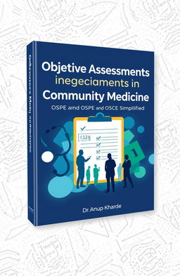 A visually striking book cover for 'Objective Assessments in Community Medicine: OSPE and OSCE Simplified'