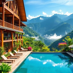 A breathtaking image of a mountain holiday resort in the Philippines