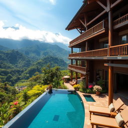 A breathtaking image of a mountain holiday resort in the Philippines