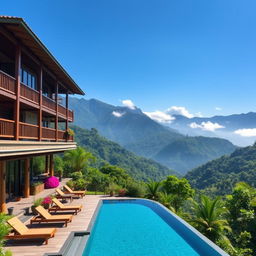 A breathtaking image of a mountain holiday resort in the Philippines
