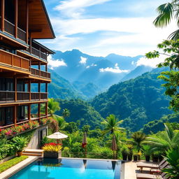 A breathtaking image of a mountain holiday resort in the Philippines